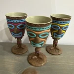 Tiki Plastic Party Cup Set Colorful 3 Dance Beautiful Fun Decor Aloha 7"H New. Price: $17.85.