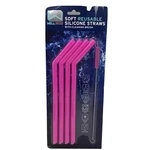 Soft Silicone Straws 5 Piece Drinking 4 1 Cleaning Brush Wellness New. Price: $14.99.