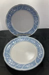 Noritake Stoneware Victory Blue 8673 Dinner Plate Set Of 2 -discontinued Pattern Used. Price: $9.99.