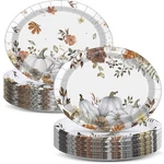 100 Pcs Fall Paper Plates Bulk Thanksgiving Oval Dinner Heavy Duty 9" ... New. Price: $41.77.