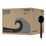 Boardwalk Polypropylene Cutlery, Soup Spoon, Plastic, Black, 1,000/CARTON New. Price: $41.38.