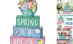 Yousoontic 4 Pcs Wooden Table Signs Decorations Hello Centerpiece Spring New. Price: $15.81.