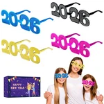 Kannove 2026 New Years Eve Glasses 4-8-16 Pcs, Happy Blue Pink Yellow Black. Price: $17.44.