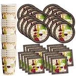 Wine Birthday Party Supplies Set Plates Napkins Cups Tableware For 16 New. Price: $28.53.