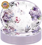 50PCS Purple Floral Oval Paper Plates -10"X12" Heavy Duty Butterfly Large Dispos New. Price: $48.27.