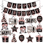 Korhonen 50TH Birthday Decorations For Women, Pink Black 1974 Party New. Price: $21.03.