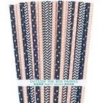 Outside The Box Pink And Navy Blue Chevron Dot Straws 7.75 I... New. Price: $14.56.