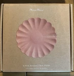 Meri Pink Scallop Bamboo Fibre Reusable Plates 7.75 /small- Set 6 Niob Open. Price: $24.00.