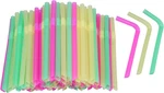Jumbo Flexible Smoothie Plastic Straws, 100 Pcs Assorted Colors Large Bendable New. Price: $18.24.