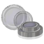Elegant Vintage Disposable Plastic Plates Wedding Party Value Sets 120 Pcs New. Price: $75.99.