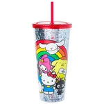 Hello Kitty And Friends 32 Ounce Cold Cup With Straw Lid Kawaii Design New. Price: $17.29.