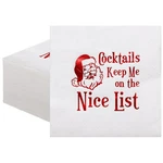 Funny Christmas Cocktails Napkins 100 Pack "nice List" Party New. Price: $22.98.