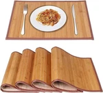 Set Of 4 For Dining Table, Bamboo Kitchen Decor, New. Price: $127.23.
