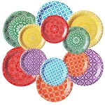 144 Pcs 7 Inch & 9 Colored Paper Plates Geometric Colorful Disposable De... New. Price: $39.12.