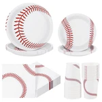 Adxco 120 Pieces Baseball Party Supplies Tableware Set Disposable Paper Plate... New. Price: $33.49.