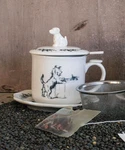 Creative Co-op Dog Tea Cup Set Lid Saucer Infuser Retired Design New. Price: $45.00.
