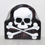 Halloween Skull Paper Napkins Bones Black Spiderweb Die Cut Amscan New 16 Sealed. Price: $9.99.