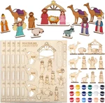 24 Sets Wooden Nativity Craft Kits - Diy Christmas House Painting Fun New. Price: $73.99.