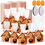 Dandat 150 Sets Halloween Treat Snack Cups Bulk 15OZ Disposable Pumpkin Paper Bo New. Price: $48.89.
