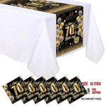 6 Pcs Birthday Table Runners 108 Inch Long Plastic Disposable Black And 70TH New. Price: $19.39.