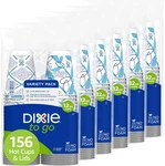 Dixie To Go Paper Coffee With Lids, 12 Oz, 156 Count (6 Packs 26 Cups), New. Price: $35.68.