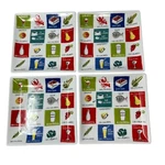 Boston Warehouse Snack Plates 2006 Square Ceramic Food Calorie Illustrations 4 Used. Price: $31.95.