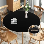 Obstal Fitted Round Table Cloth, Reversible Waterproof Stain Resistant Elasti... New. Price: $18.87.