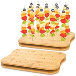 Acshio 2 Pack Bamboo Skewer Holder, 90 Holes Fruit Kabobs Cocktail Pick Stand... New. Price: $45.80.