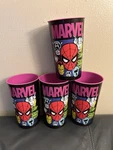 Marvel Comics 18OZPLASTIC Cups Party Favor, Set Of 4, Hulk/thor/spiderman New. Price: $19.80.