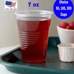 7 Oz Clear Disposable Thin Wall Plastic Cups Party Translucent Cold New. Price: $19.90.