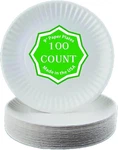 9 Inch Paper Plates. Pack Of 100 Count Made The Usa., White New. Price: $22.13.