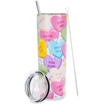 Whaline Valentine's Day Tumbler With Lid And Straw 21 Ounces, Multicolor New. Price: $30.99.