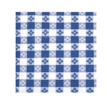 Winco TBCO70B 52" X 70" Blue Check Tablecloth New. Price: $27.70.