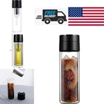 Reusable 12OZ Glass Brew Bottle With Stainless Steel Filter For Hot Cold Drinks New. Price: $29.44.