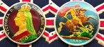 1889 Solid Silver Antique Queen Victoria Crown Coin Hand Enamelled Very Fine Old. Price: $479.72.