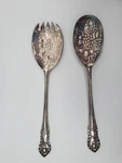 Silverplate Serving Fork Spoon Set Jl Sheffield England Salad Berry Fruit 9". Price: $14.97.