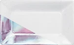 White Iridescent Foil Rectangular Paper Plates By Elise, 8 Count New. Price: $14.99.