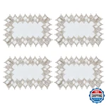 Raedan White Linen Placemats 14X20 Set Of 4, Neutral Earth Tones New. Price: $42.79.
