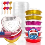 12 Pack 8 Inch Heart Shaped Cake Pans With Lids, 23OZ Large Disposable Foil New. Price: $41.94.