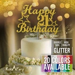 21ST Birthday Cake Topper (20 Colors Double Side Glitter ) Decorations New. Price: $11.99.