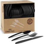 400 Pack Disposable Plastic Utensils Assorted Colored Cutlery Combo Set Forks... New. Price: $22.19.