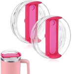 2 Pack 40 Oz Tumbler Lid Replacement Without Leak Stopper, Clear-rose New. Price: $13.05.