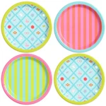 Xo, Fetti Pool Party Paper Plates, 3 Designs 24 Pcs 9" Standard, Multicolor New. Price: $20.31.