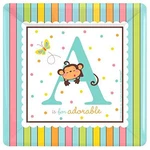 Set Of 18 Baby Shower Party Is For Adorable Square Dinner Plates Tableware 10" New. Price: $11.95.