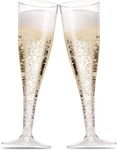 Munfix 50 Count Clear Plastic Champagne Flutes Elegant Party Drinkware 5OZ New. Price: $29.29.