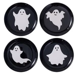 Halloween Ceramic Appetizer Plates Set Of 4 Spooky Ghost Design New. Price: $11.14.