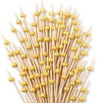 Catiflin 300PCS Gold Pearl Cocktail Picks, 4.7" Bamboo Toothpicks For Appetizers New. Price: $16.65.