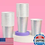 Xo, Fetti Silver Iridescent Shimmer Paper Cups 50 Pcs 12 Oz New. Price: $50.44.