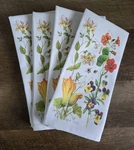 Mary Lake-thompson 100% Cotton Napkins Edible Flowers SET/4 Nwot New. Price: $28.99.