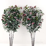 Set Of 6 Snowberry Picks By Valerie Green Leaves & Berries Flocked Glistening Open. Price: $39.99.